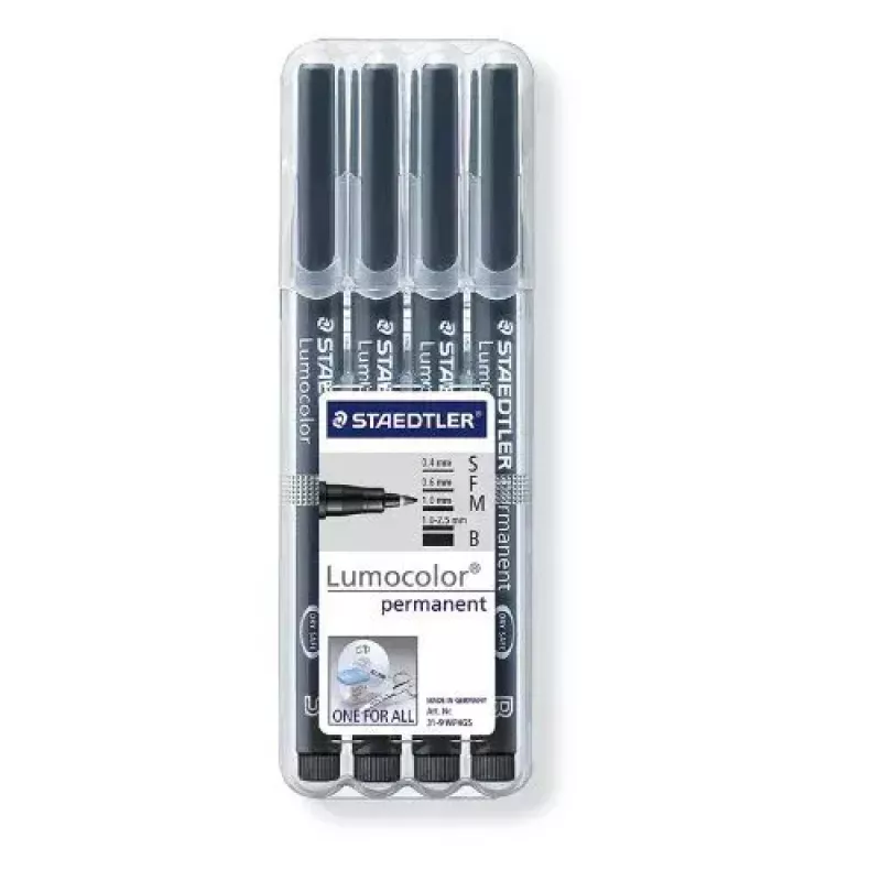 Permanentmarker Staedtler 31-9WP4GS zwart 4 stk.
