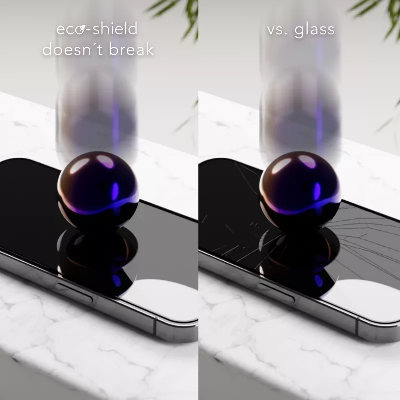 dbramante1928 eco-shield - Galaxy S23 - zwart edge displayschermfolie van gehard glas