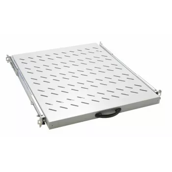 Glijbaanrek EQUIP 19 inch, 1U, 800 mm diepte, lichtgrijs