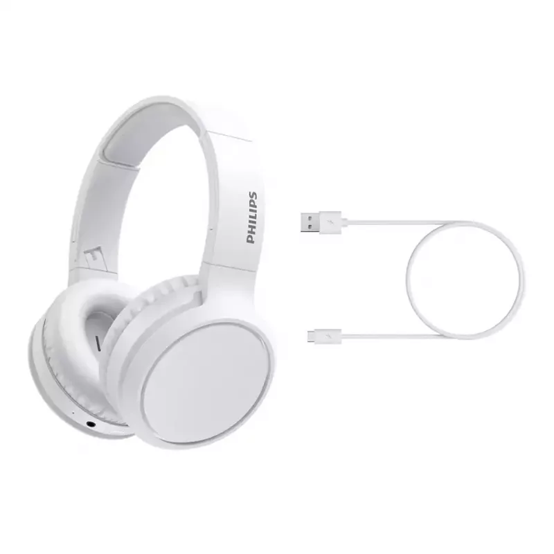 Philips 5000 Serie TAH5205WT/00 hoofdtelefoon/headset draadloos hoofdband muziek USB Type-C Bluetooth wit