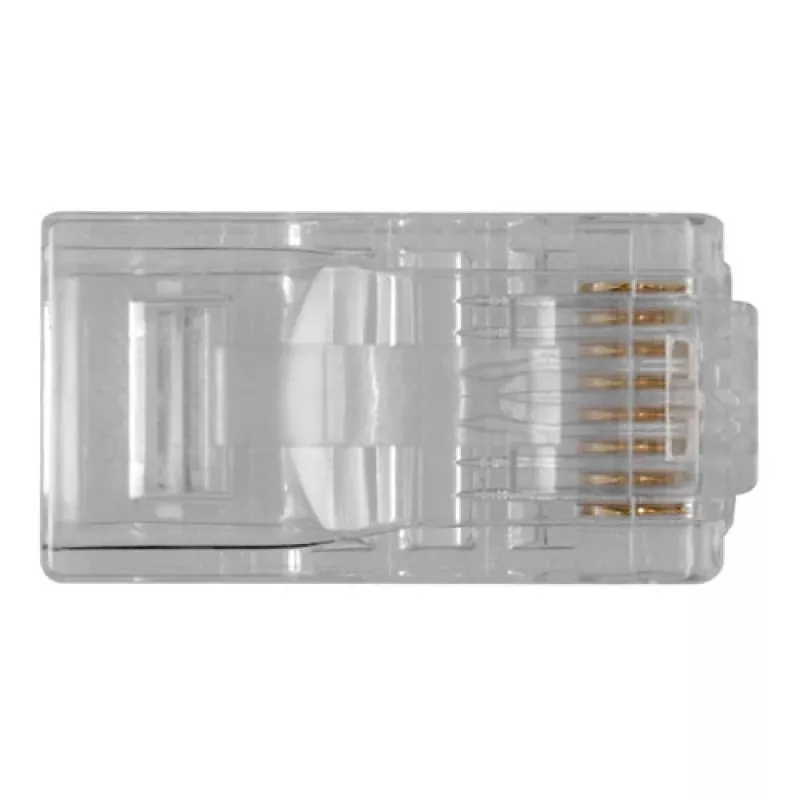 ACT RJ45 (8P/8C) modulaire stekker voor ronde kabel met soepele aders