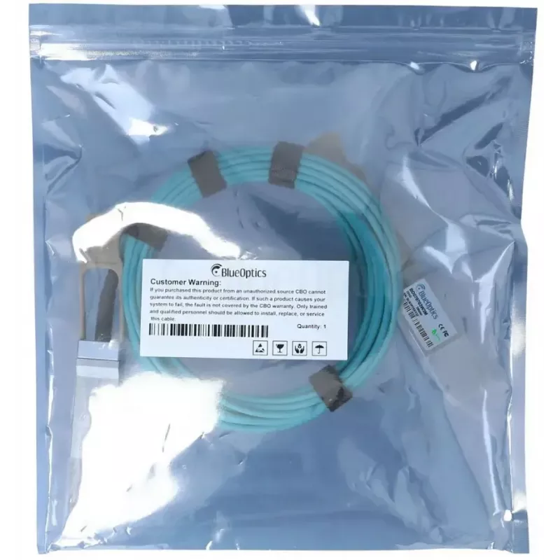 Glasvezel-InfiniBand-kabel BlueOptics QSFP56–QSFP56 5 m, oranje