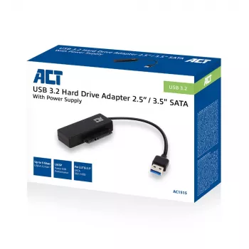 ACT USB 3.2 Gen1 naar 2,5/3,5 inch SATA-adapterkabel voor SSD/HDD