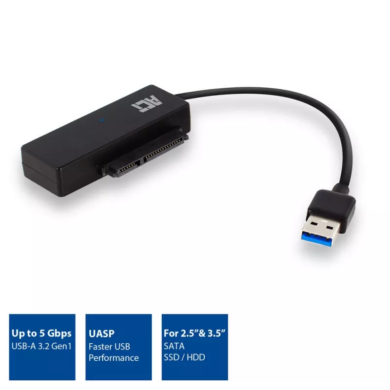ACT USB 3.2 Gen1 naar 2,5/3,5 inch SATA-adapterkabel voor SSD/HDD