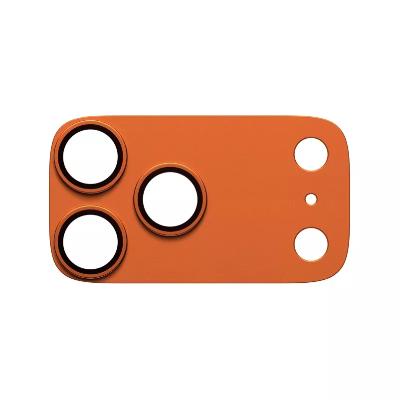 Camerabescherming PanzerGlass Fender voor iPhone 17 Pro Max, siliconen, Cosmic Orange, kras- en stootvast