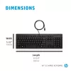HP 125 bedrade toetsenbord full-size USB membraan QWERTY zwart