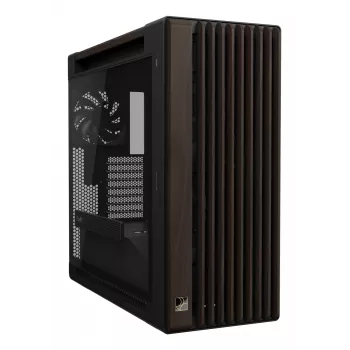 ASUS ProArt PA602 Wood Edition Modern zwart - tempered glass panel Midi Tower zwart, hout