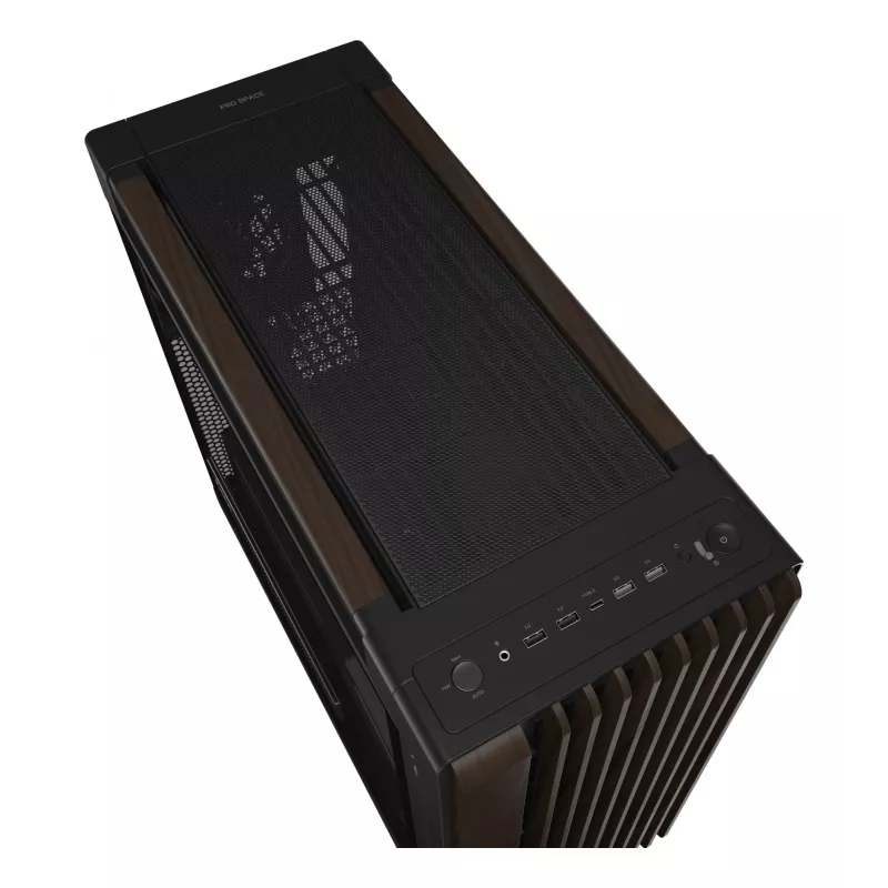 ASUS ProArt PA602 Wood Edition Modern zwart - tempered glass panel Midi Tower zwart, hout