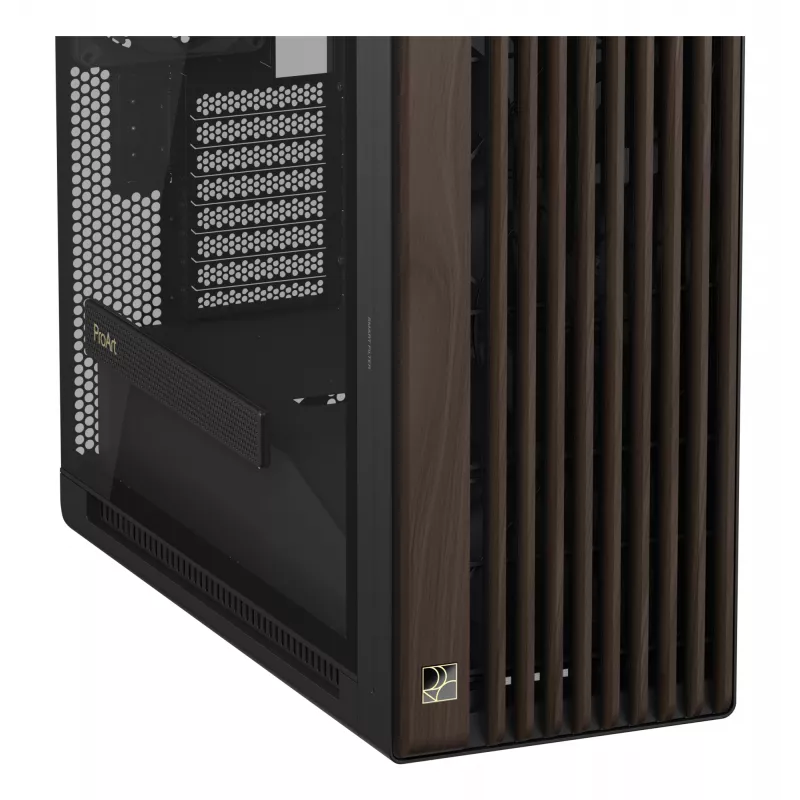 ASUS ProArt PA602 Wood Edition Modern zwart - tempered glass panel Midi Tower zwart, hout