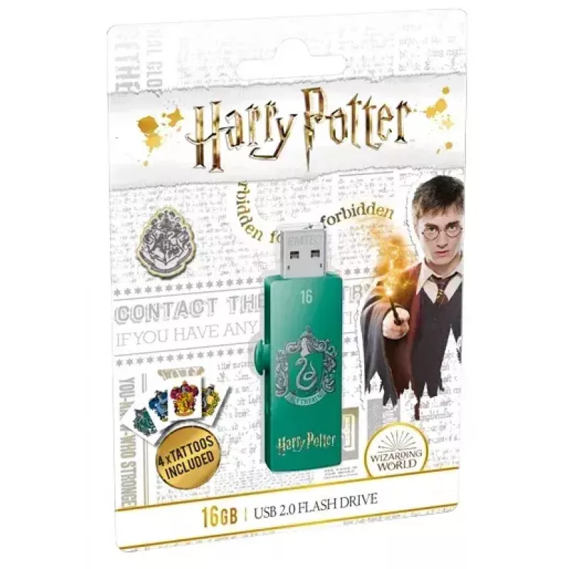 USB-stick EMTEC M730 Slytherin 16 GB, USB Type-A 2.0, slide-vorm, groen