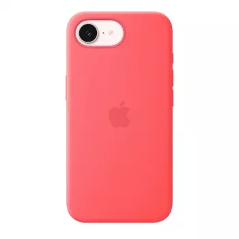 Siliconen hoesje met MagSafe voor Apple iPhone 17e — Bright Guava, passend voor 6,1 inch (15,5 cm)