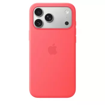 Beschermhoes van siliconen met MagSafe voor Apple iPhone 17 Pro Max – Bright Guava (rood), passend voor 6,9 inch