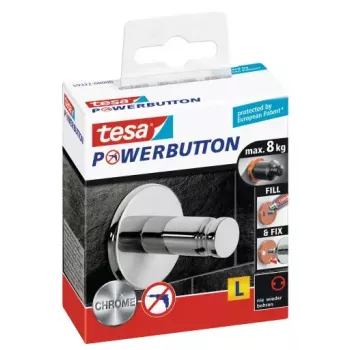 Wandhaak Tesa 59322-00000 chroomafwerking, metaal, uit één stuk