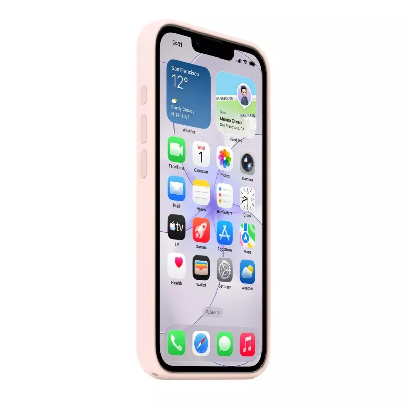 Apple MHWJ4ZM/A siliconen hoesje met MagSafe voor iPhone 17e, 6,1 inch (15,5 cm), Soft Pink