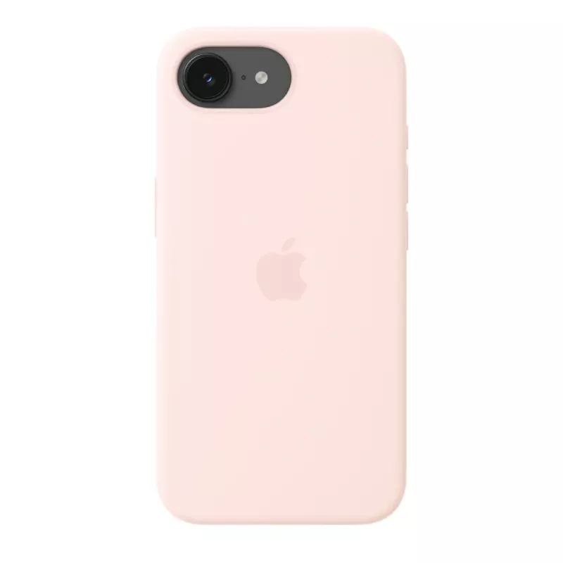 Apple MHWJ4ZM/A siliconen hoesje met MagSafe voor iPhone 17e, 6,1 inch (15,5 cm), Soft Pink