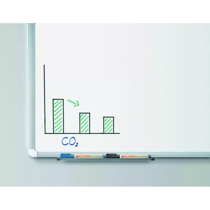 Marker Edding EcoLine 29 4 stuks beitelpunt zwart blauw groen rood