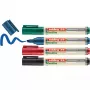 Marker Edding EcoLine 29 4 stuks beitelpunt zwart blauw groen rood