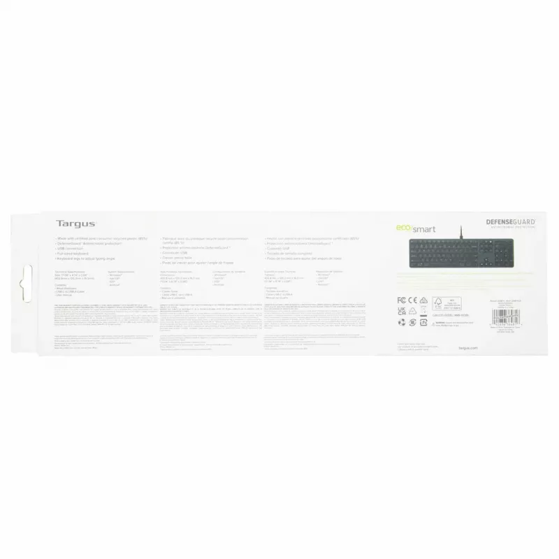 Targus EcoSmart AKB874UK toetsenbord universeel USB QWERTY UK-Engels zwart