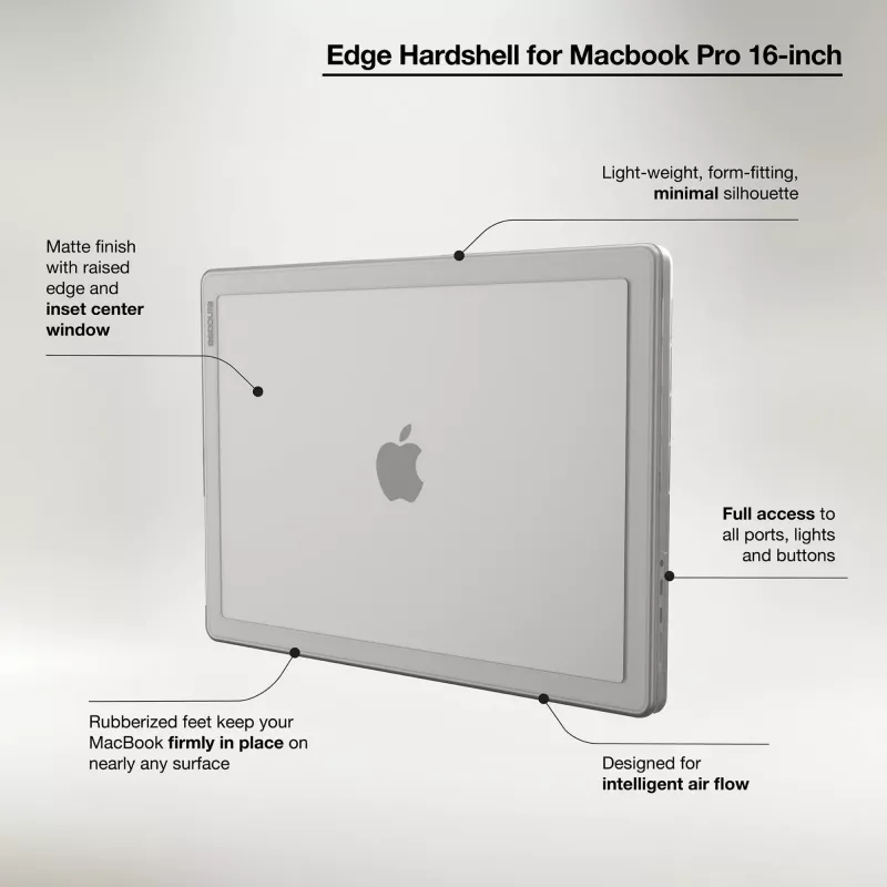 Incase Edge Hardshell Case met Makrolon® voor 16-inch MacBook Pro (M1-M4, 2021-2024)