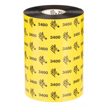 Zebra 3400 High Performance wax-hars thermotransferlint 450 m zwart