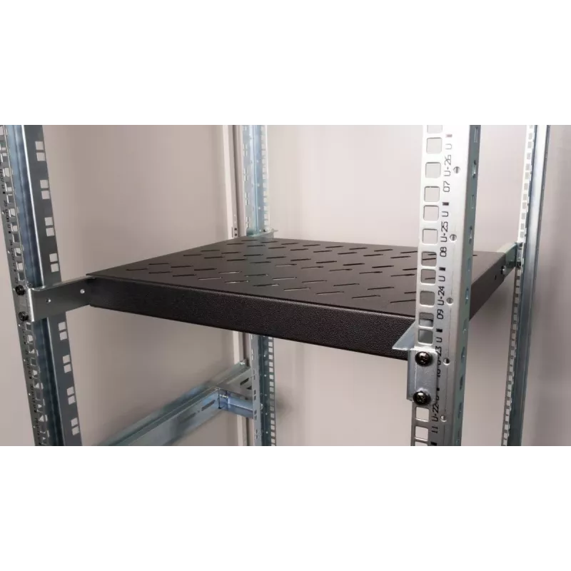 Rackplateau Equip Variable Shelf 19' 1U 350MM zwart