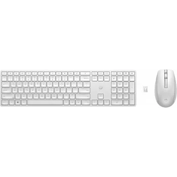 HP 650 draadloze toetsenbord- en muiscombinatie full-size membraan wit