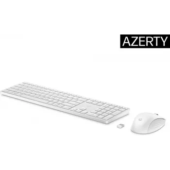 HP 650 draadloze toetsenbord- en muiscombinatie full-size membraan wit
