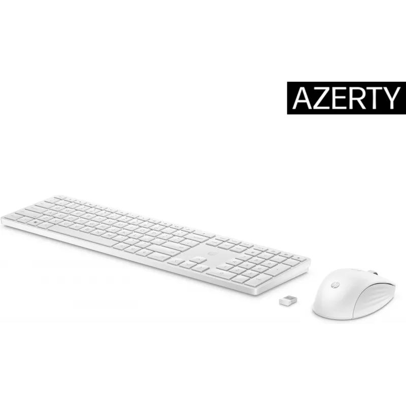 HP 650 draadloze toetsenbord- en muiscombinatie full-size membraan wit