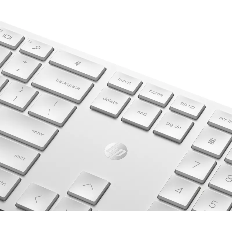 HP 650 draadloze toetsenbord- en muiscombinatie full-size membraan wit