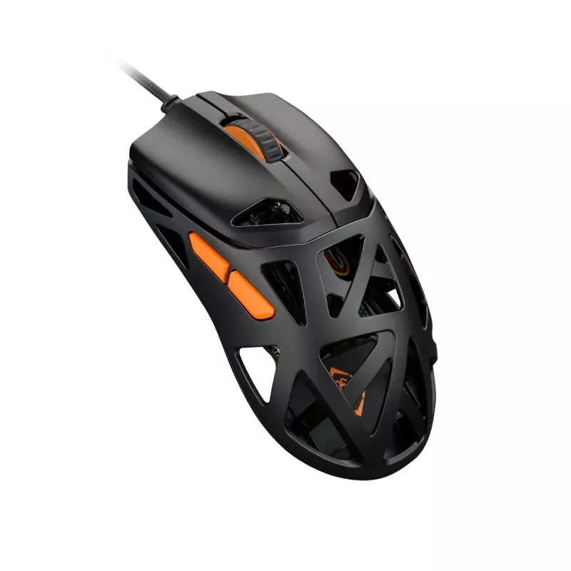 Gaming-muis DELTACO DM360 ultralight 47 g, 12.400 DPI, 3327-sensor