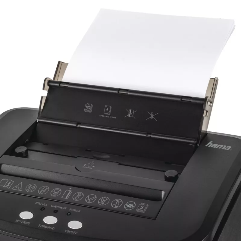 Hama Premium AutoM120 papierversnipperaar microsnede 60 dB 22,5 cm zwart