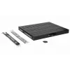 Equip schuiflade 19', 1U, 600MM, zwart