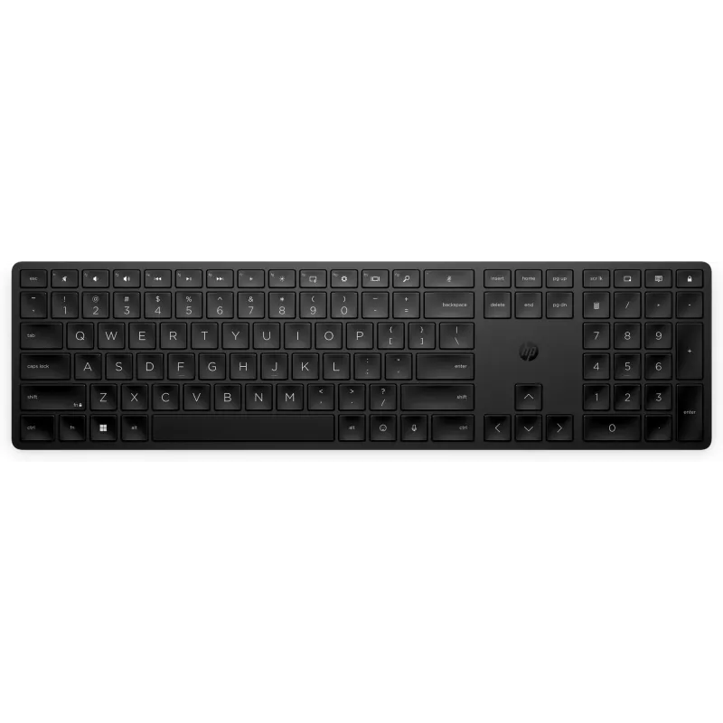 HP 455 programmeerbaar draadloos toetsenbord, full-size (100%), draadloos, RF Wireless, membraan, zwart