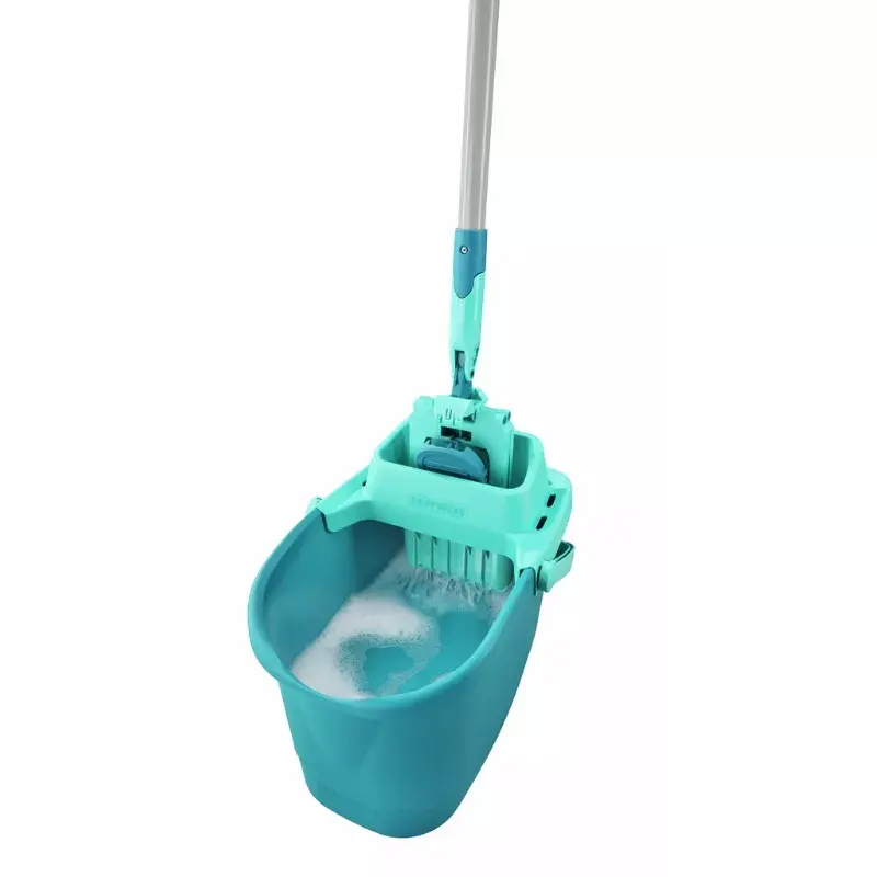 Vloerreinigingsset Leifheit PowerClean M 1055510 met microvezeldoek en verstelbare steel