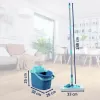 Vloerreinigingsset Leifheit PowerClean M 1055510 met microvezeldoek en verstelbare steel