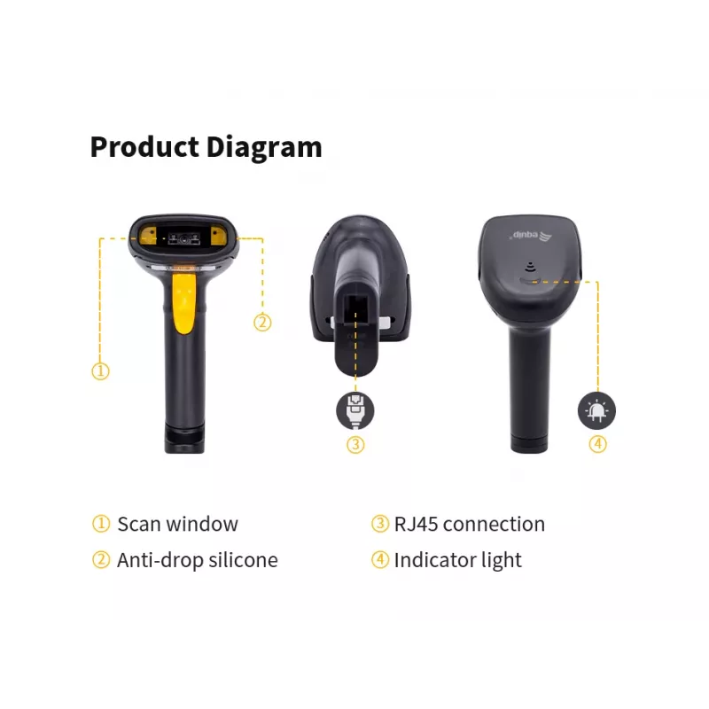Handbarcodescanner Equip USB 1D met standaard LED bedraad 1,8m