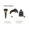 Equip USB 2D-barcodescanner, met standaard