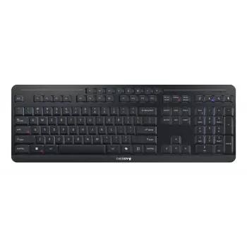 Toetsenbord Cherry Stream ultimate — full-size USB, RF draadloos & Bluetooth, QWERTY Engels, LED-achtergrondverlichting, zwart