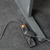 ACT stekkerdoos met verlichte schakelaar, 4 stopcontacten, 2 m, zwart