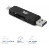 Kaartlezer ACT USB-C/USB-A 3.0 zwart