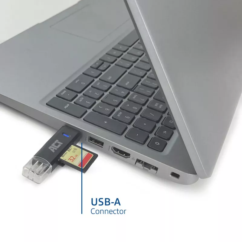 Kaartlezer ACT USB-C/USB-A 3.0 zwart