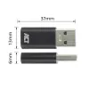 USB-A-stekker naar USB-C-bus adapter ACT AC7376 zwart