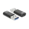 USB-A-stekker naar USB-C-bus adapter ACT AC7376 zwart
