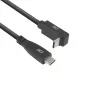 ACT USB 3.0 10Gbps 60W USB Type-C (recht) naar USB Type-C (op-/afwaarts haaks) kabel, 2 meter