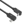 ACT USB 3.0 10 Gbit/s 60 W USB Type-C (links/rechts haaks) naar USB Type-C (op/neer haaks) kabel, 0,5 meter
