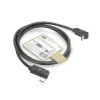 ACT USB 3.0 10 Gbit/s 60 W USB Type-C (links/rechts haaks) naar USB Type-C (boven/onder haaks) kabel, 1 meter