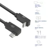 ACT USB 3.0 10Gbps 60W USB Type-C (links/rechts haaks) naar USB Type-C (op/af haaks) kabel, 2 meter