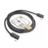 ACT USB 3.0 10Gbps 60W USB Type-C (links/rechts haaks) naar USB Type-C (links/rechts haaks) kabel, 0,5 meter