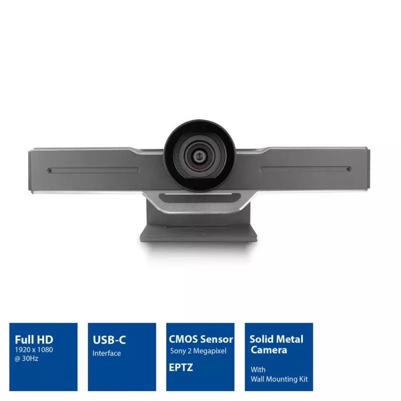ACT Full HD-conferentiecamera met microfoon, pan-, tilt- en zoomfunctie