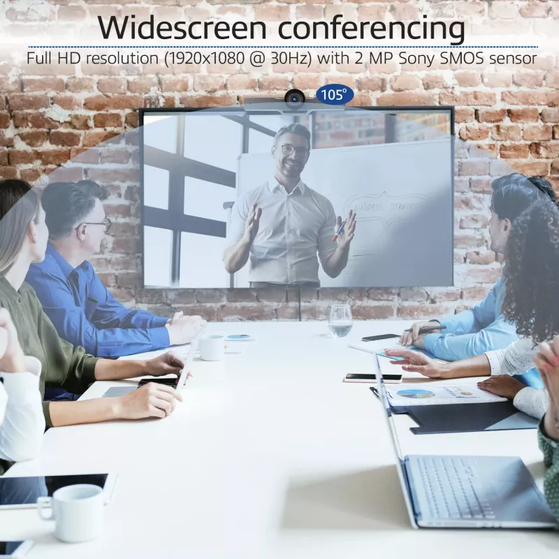 ACT Full HD-conferentiecamera met microfoon, pan-, tilt- en zoomfunctie